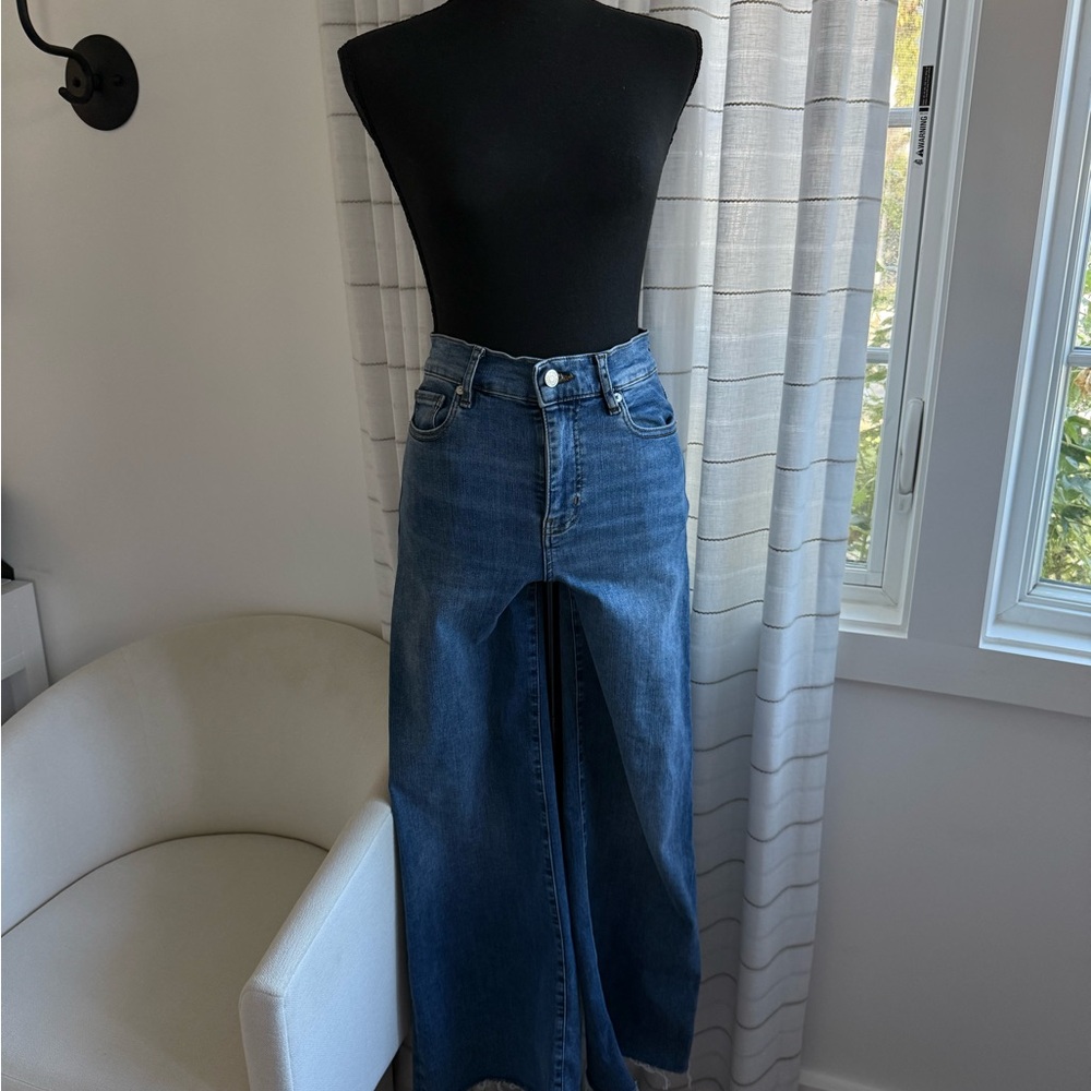 FRAME Le Pixie Slim Palazzo Blue Wide Leg Jeans